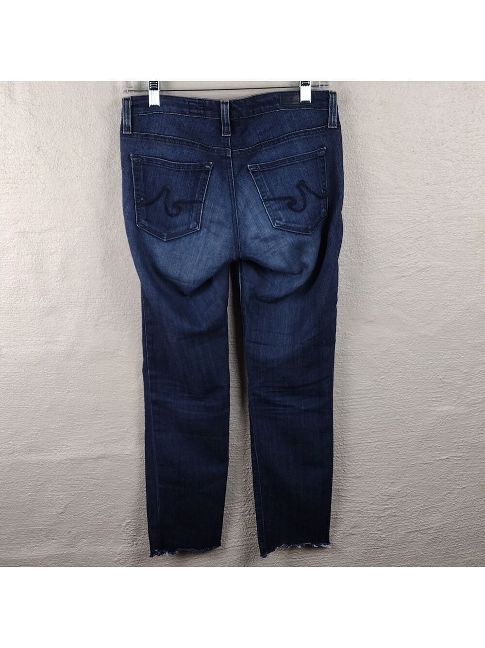 𝅺AG Adriano Goldschmied The Stilt Blue Dark Wash Cigarette Leg Ankle Jean - Picture 8 of 11